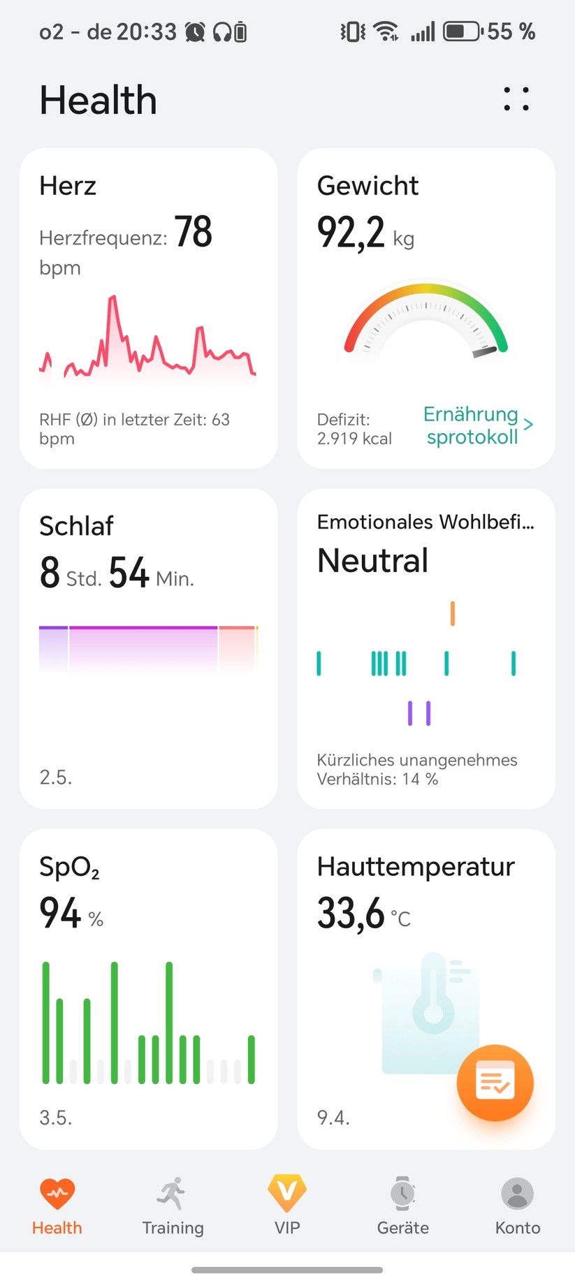 Huawei Watch Fit 5 - Health App