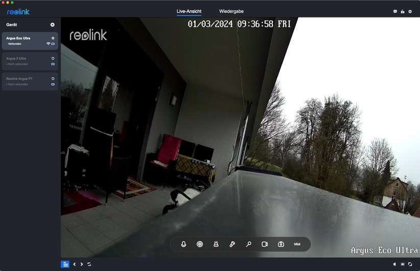 Reolink Argus Eco Ultra: Einstellungen mit Desktop-App