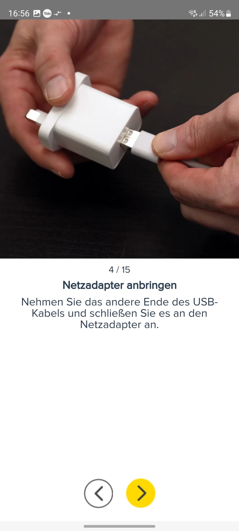 Yale Smart Indoor Camera: Einrichtung