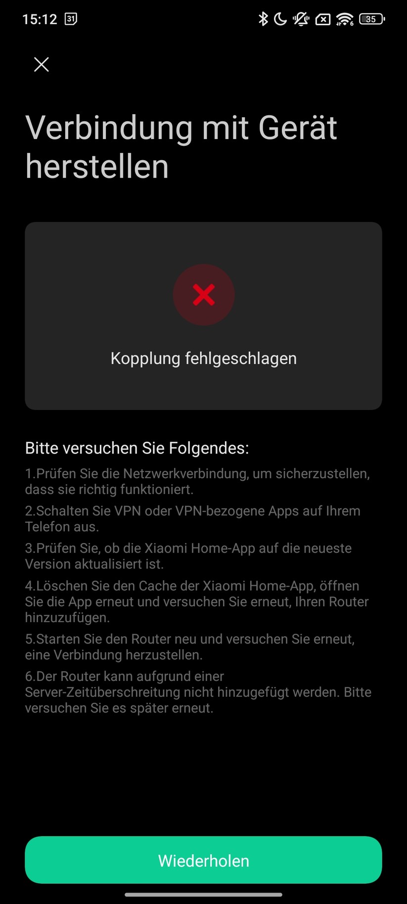 Xiaomi BE3600 Pro – App