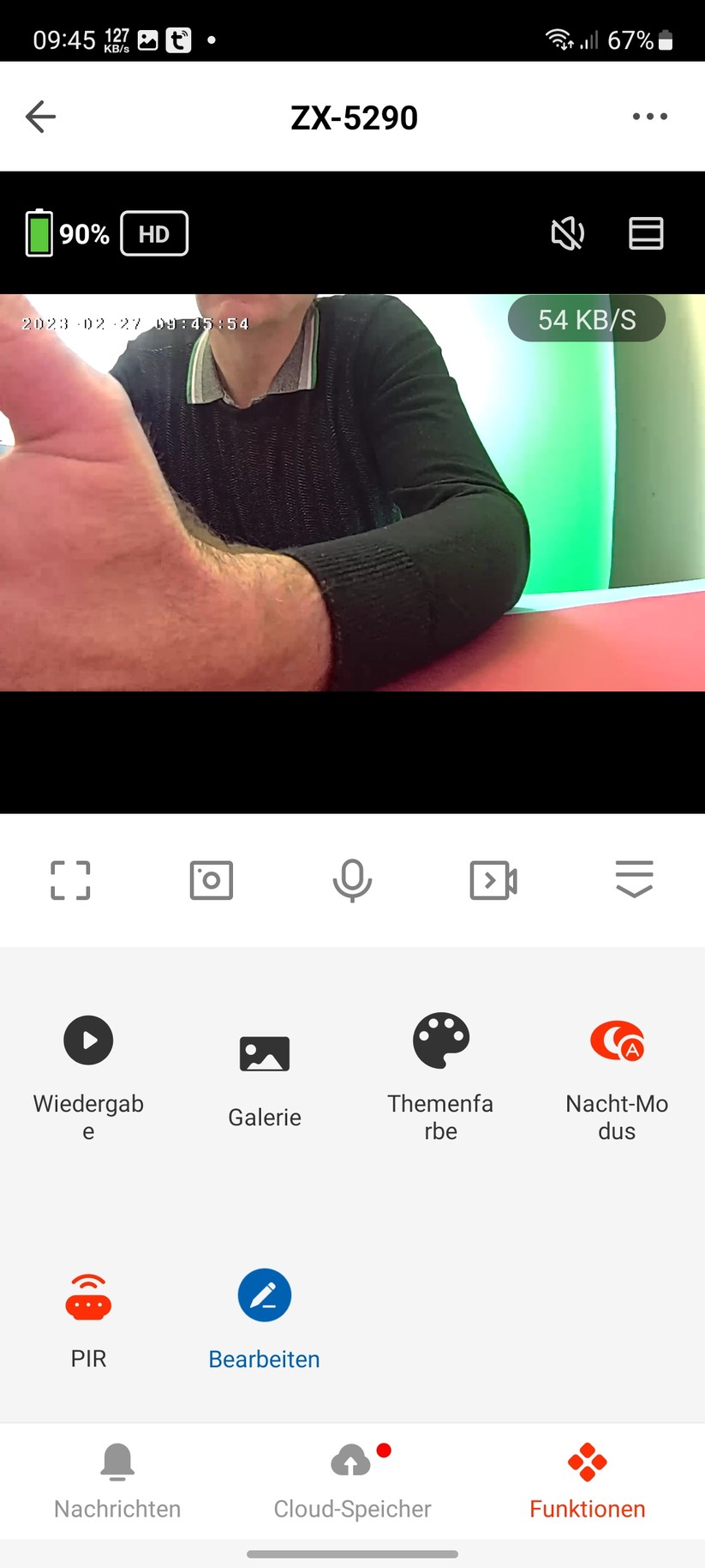 7Links-IPC-675: App, Inbetriebnahme, Einstellungen, Sichtfeld