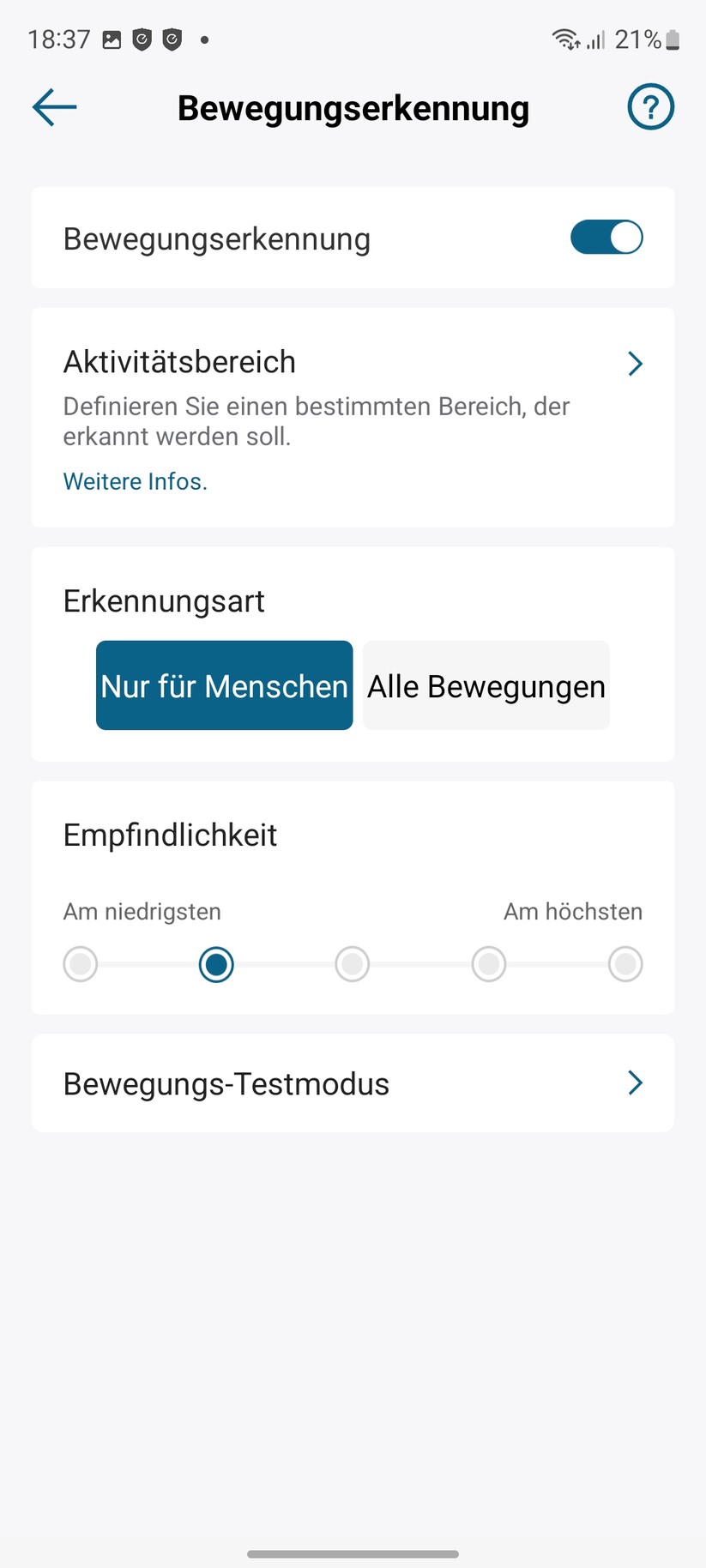Eufy Floodlight Cam (Full-HD): Beleuchtungseinstellungen