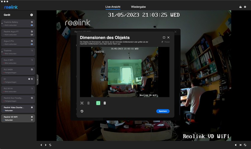 Reolink Video Doorbell WiFi/PoE: Desktop-App