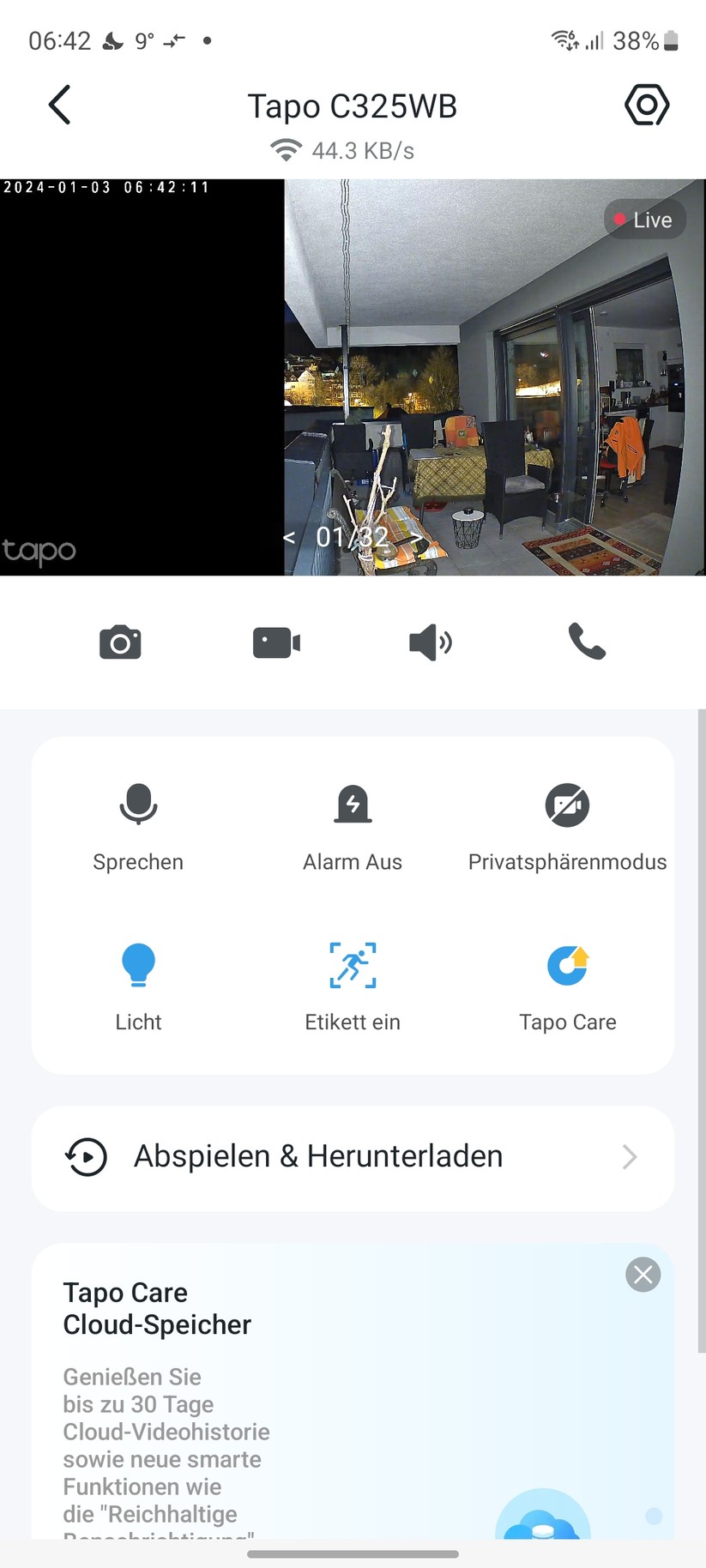 TP-Link Tapo C325WB: Einrichtung, Einstellungen und Aufnahmen