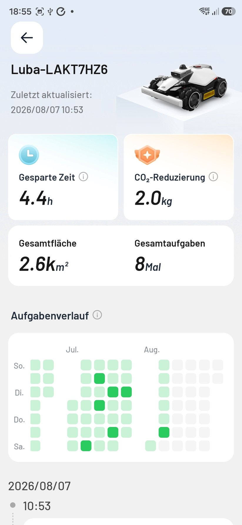 Mammotion Luba Mini 2 AWD 1500: Die Mammotion-App bietet sehr viele nützliche Einstellungsmöglichkeiten.