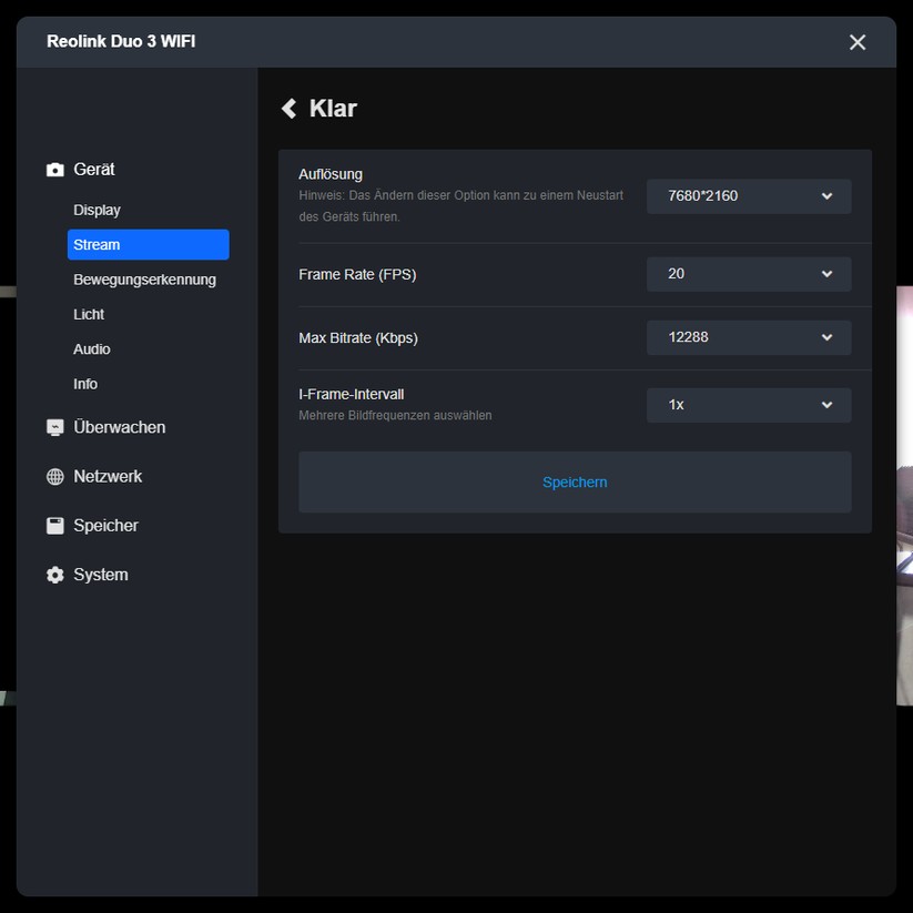 Reolink Duo 3 WiFi: Konfiguration mit Desktop-App