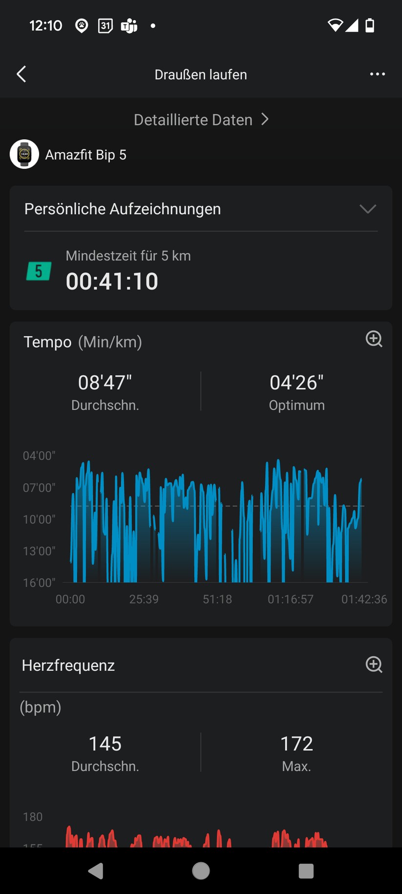 Amazfit Bip 5 - Zepp-App