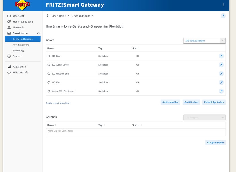 Fritz Smart Gateway: Die Aeotec-Steckdose wird zwar erkannt. Doch die Verbrauchswerte werden nicht erfasst.