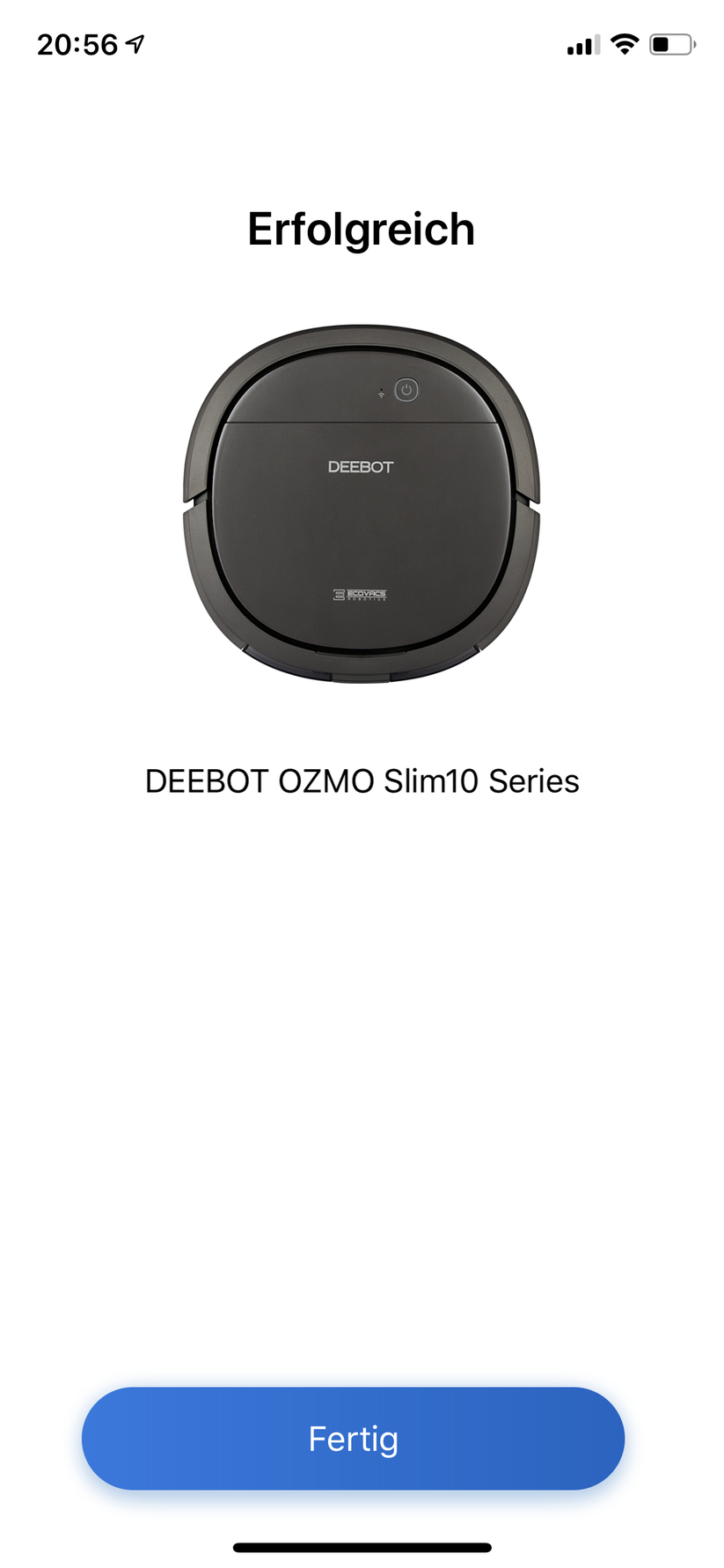 Darauf folgt die Bestätigung