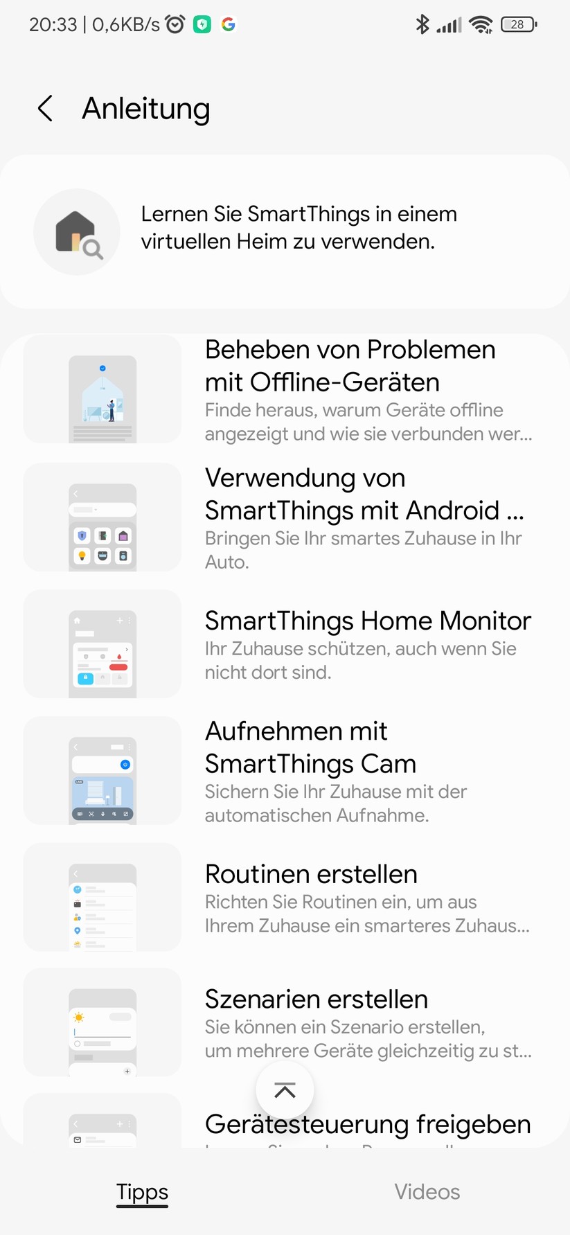 Smartthings: App