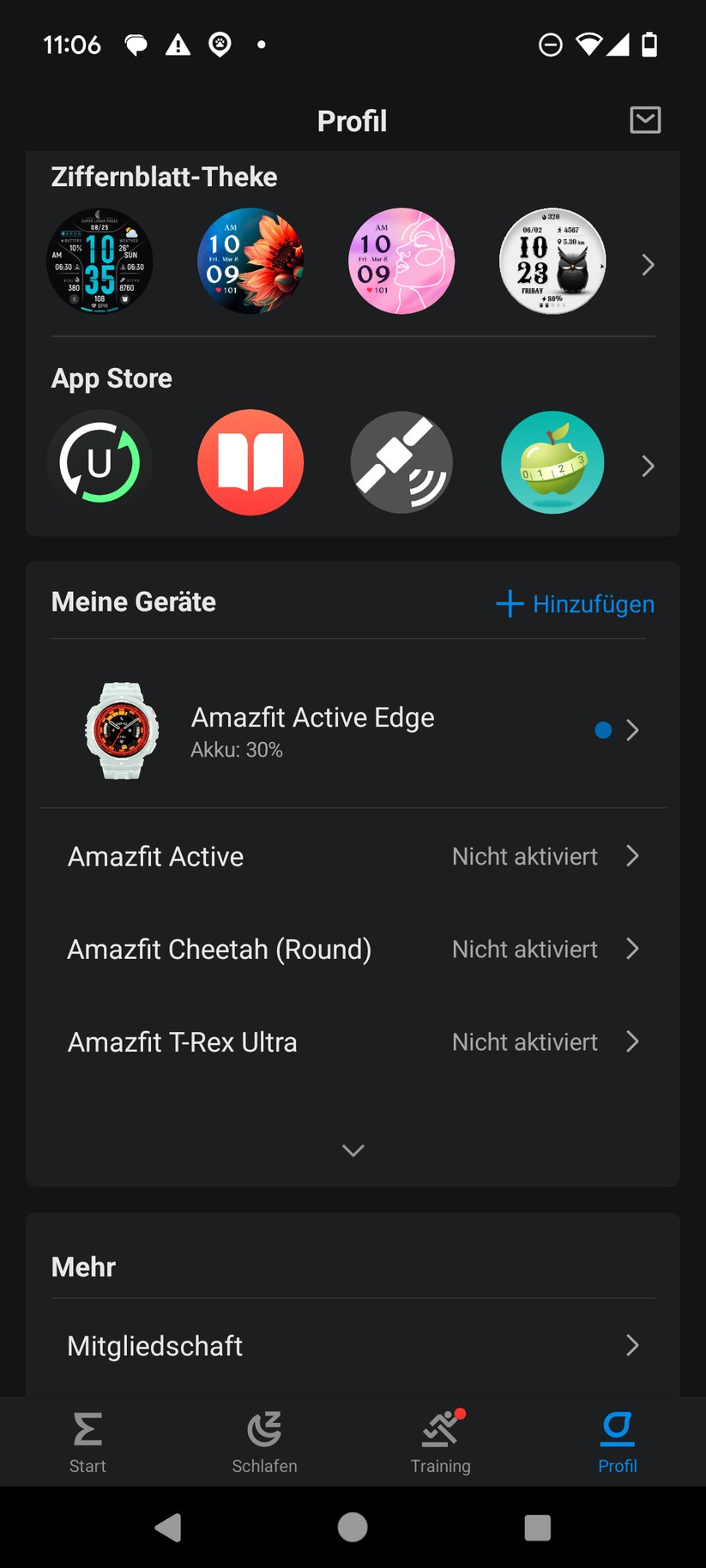 Amazfit Active Edge - Zepp-App