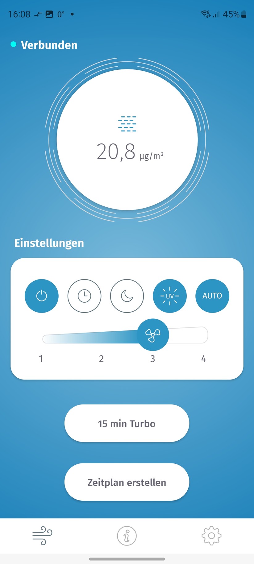 Mit der App Fresh Home kann man den Beurer-Luftreiniger mit dem heimischen WLAN koppeln und fernsteuern.