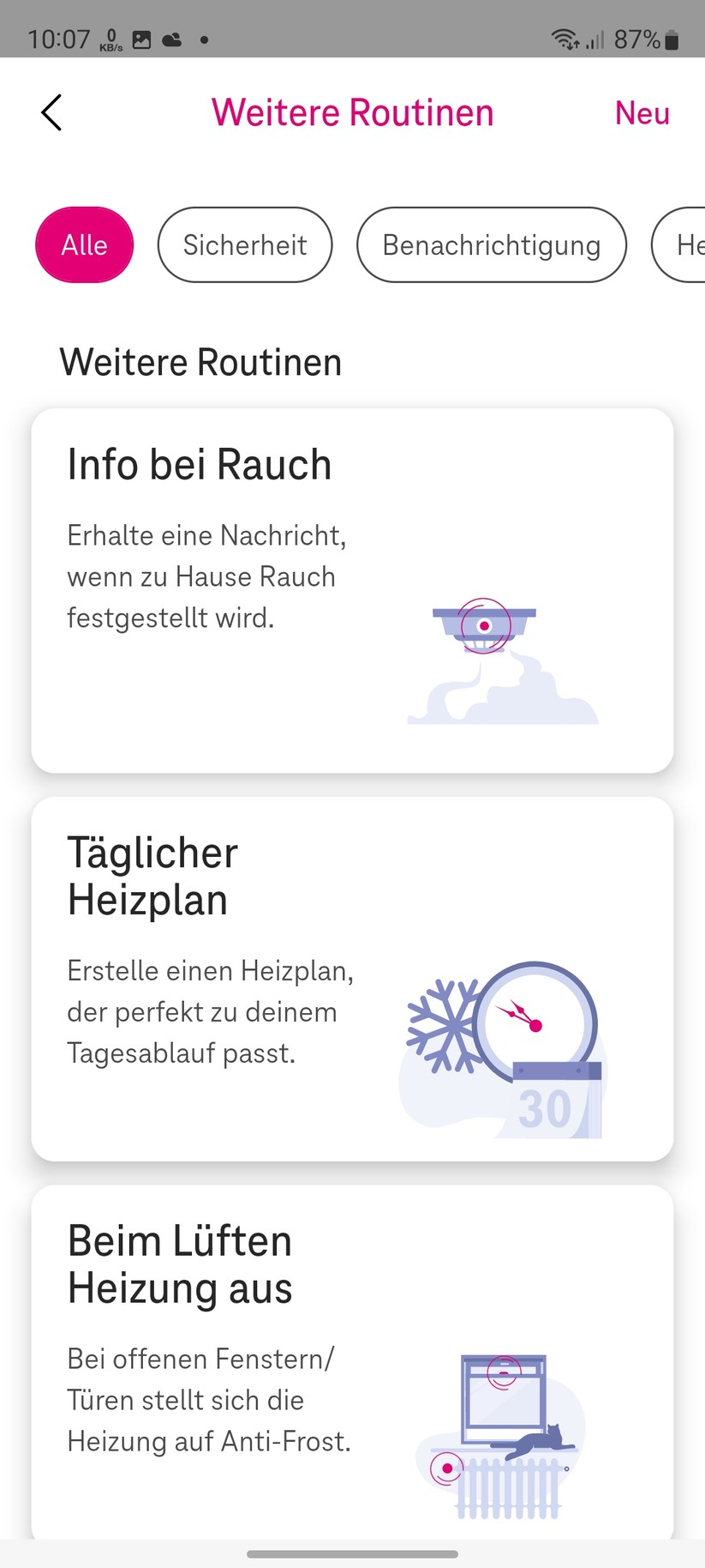 Magenta Zuhause mit Home Base 2: Routinen, Geräte, Tools, Einstellungen