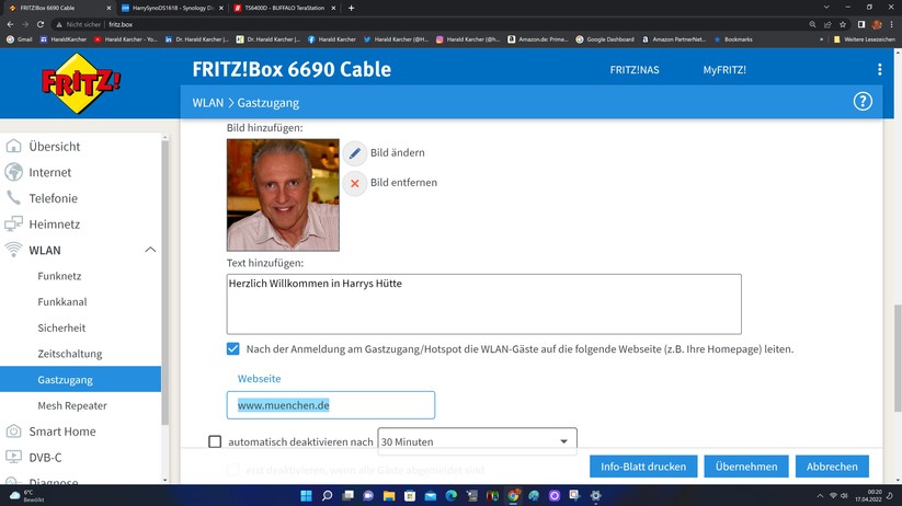 Fritzbox 6690 Cable - Konfiguration 