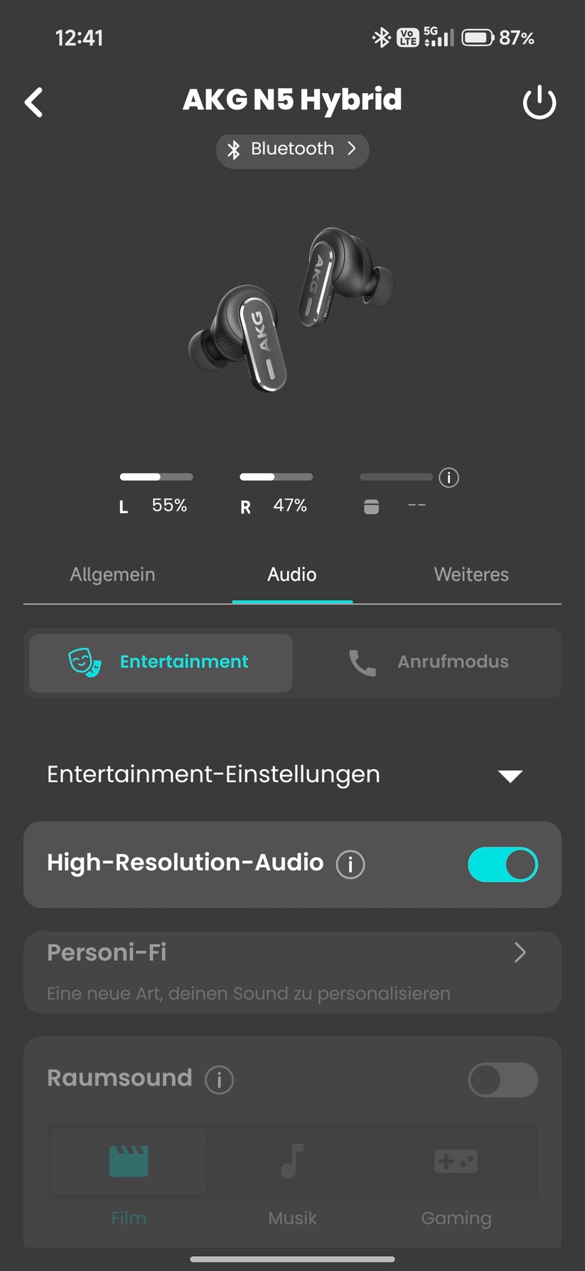 AKG N5 Hybrid Screenshot