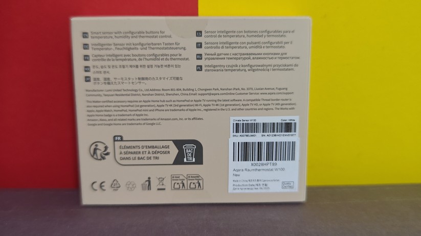 Mit dem Aqara Climate Sensor W100 kann man das Thermostat W500 steuern. Auch ist die Koppelung eines externen Temperatursensors möglich. Und mit den frei programmierbaren Tasten kann man den W100 auch als Schalter verwenden.