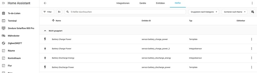  Helfer einrichten für Energy Dashboard