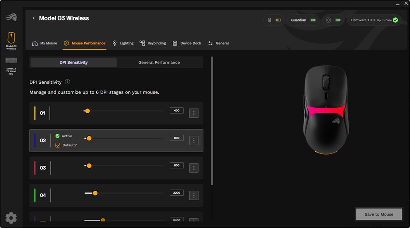 Glorious Model O3 Wireless - Bilder App