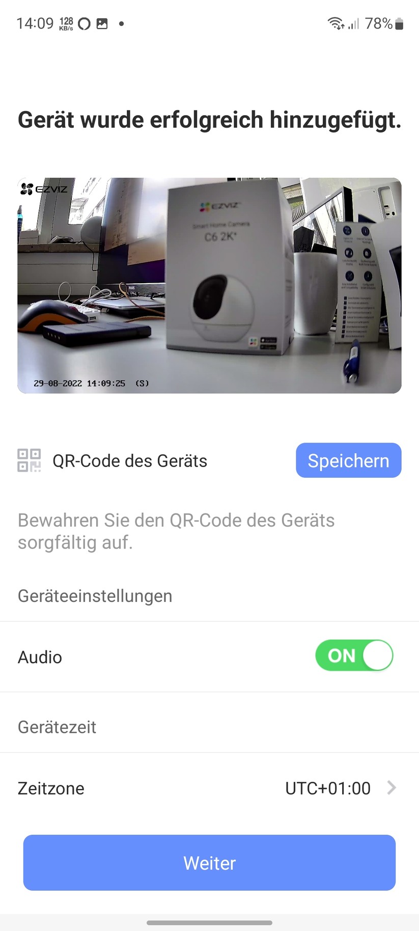 Ezviz C6 2K+: Einrichtung
