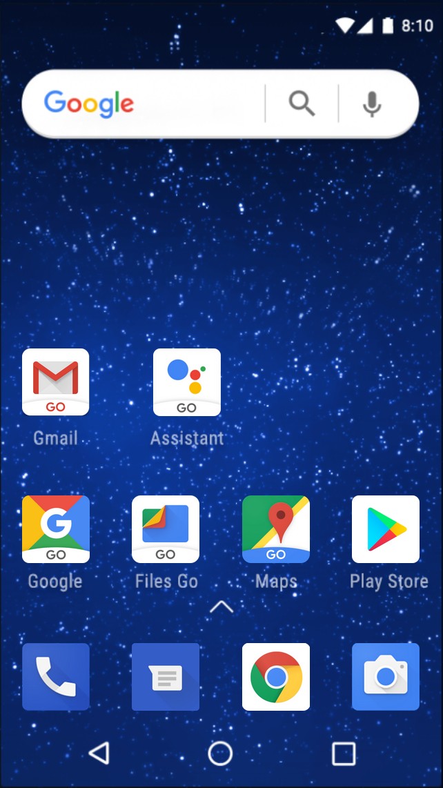 Bei Android 8 Go sind die Google-Apps reduziert, um weniger Ressourcen zu verbrauchen.