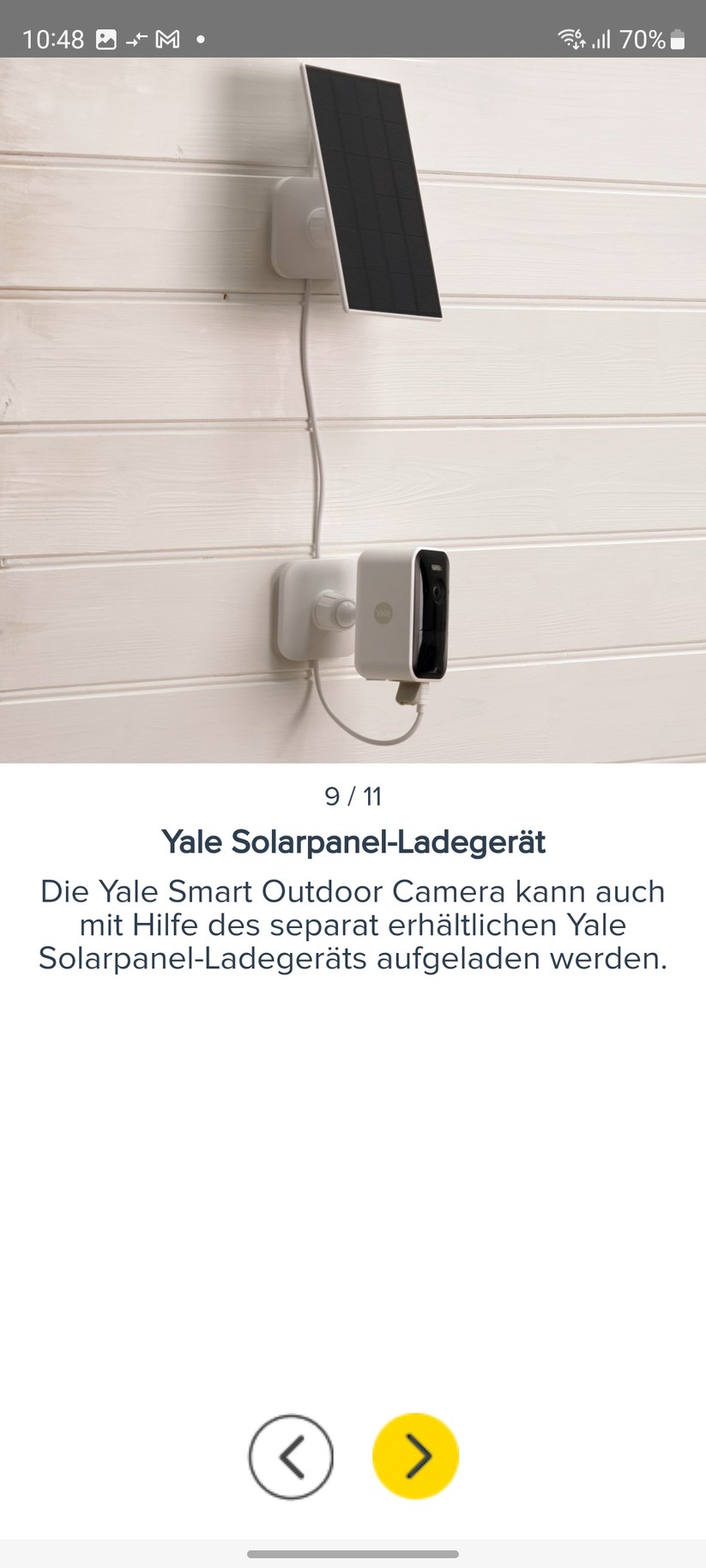 Yale Smart Outdoor Camera: Montageanleitung in der App