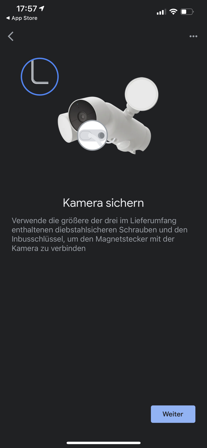 Google Home App für Nest Floodlight 