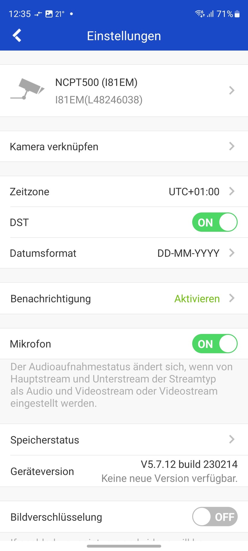 Annke NCPT500: Einrichtung mit App