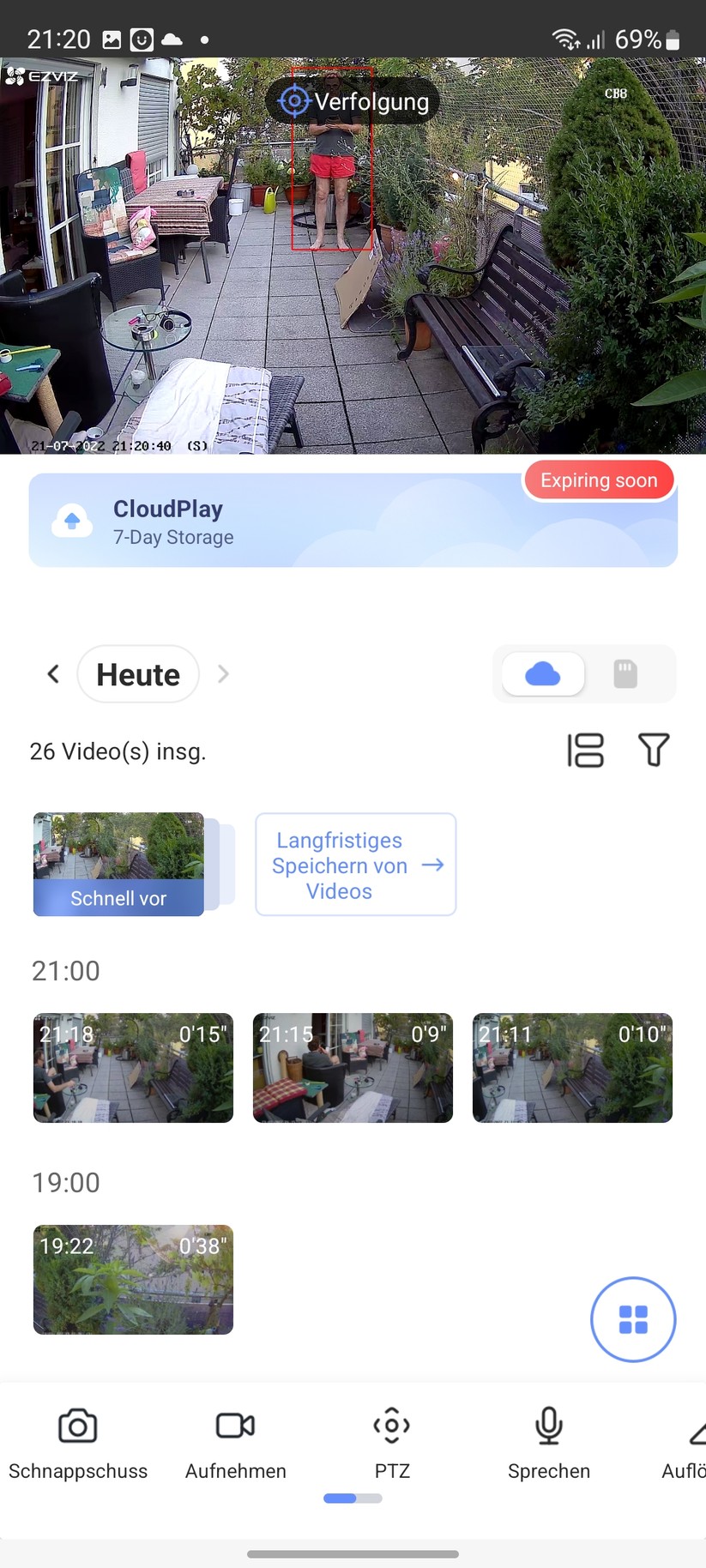 Ezviz CB8 2K: App, Einstellungen, Nachtsicht