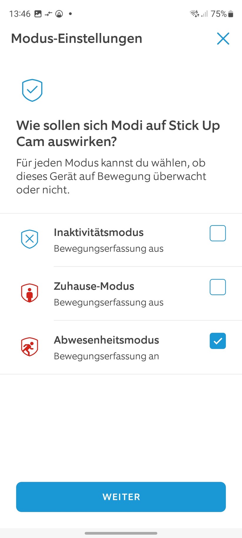 Ring Stick Up Cam Pro Akku: Die Einrichtung ist einfach und bietet viele Erläuterungen zur Kamera. Vorbildlich.