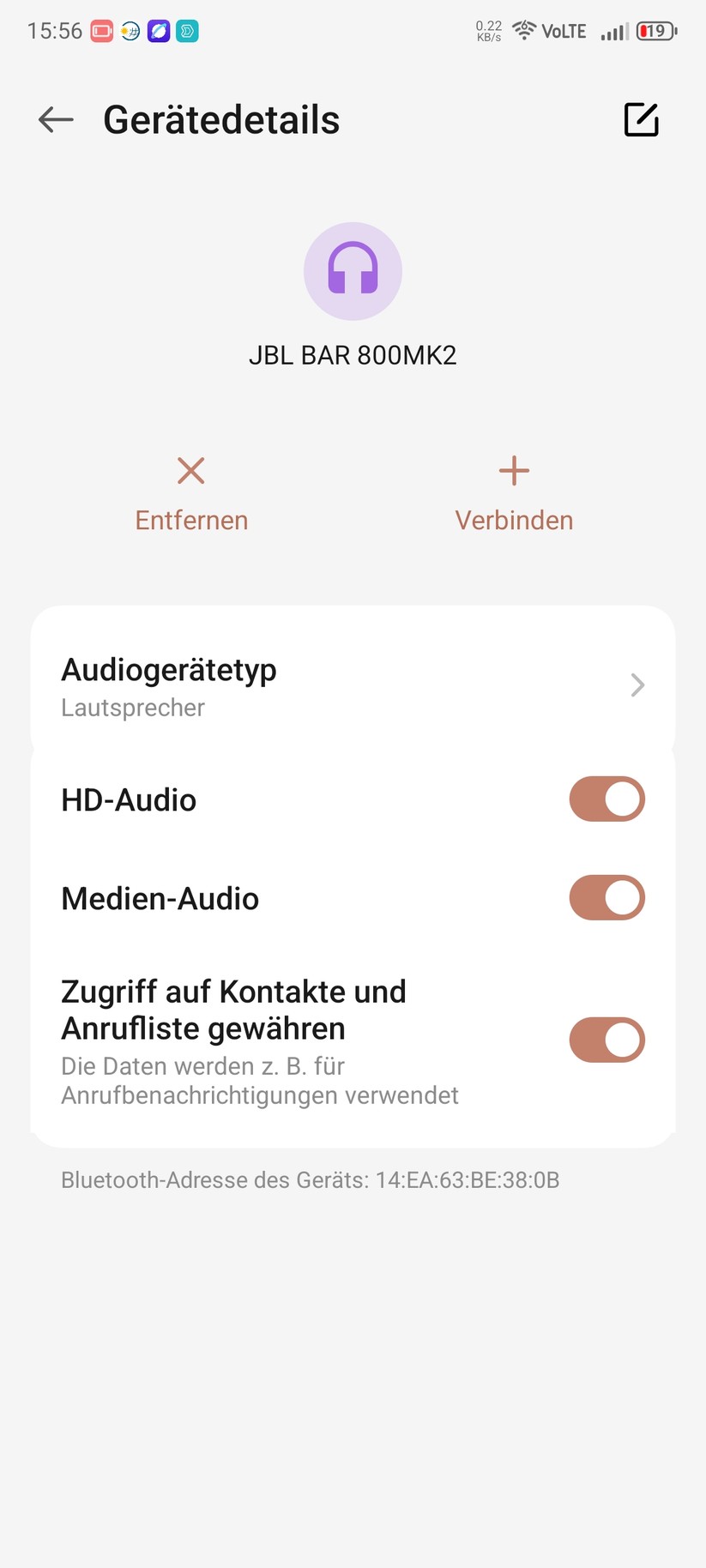 Die Einrichtung der Soundbar erfolgt mit der App JBL One