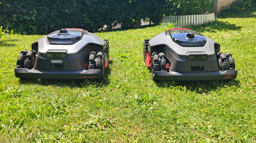 Der Mova Lidax Ultra AWD ist nahezu baugleich mit dem Dreame A3 AWD Pro. Die Lackierung des Mova ist matt, die Hinterräder nutzen ein anderes Profil und die LiDAR-Einheit sitzt etwas geneigt nach vorn.