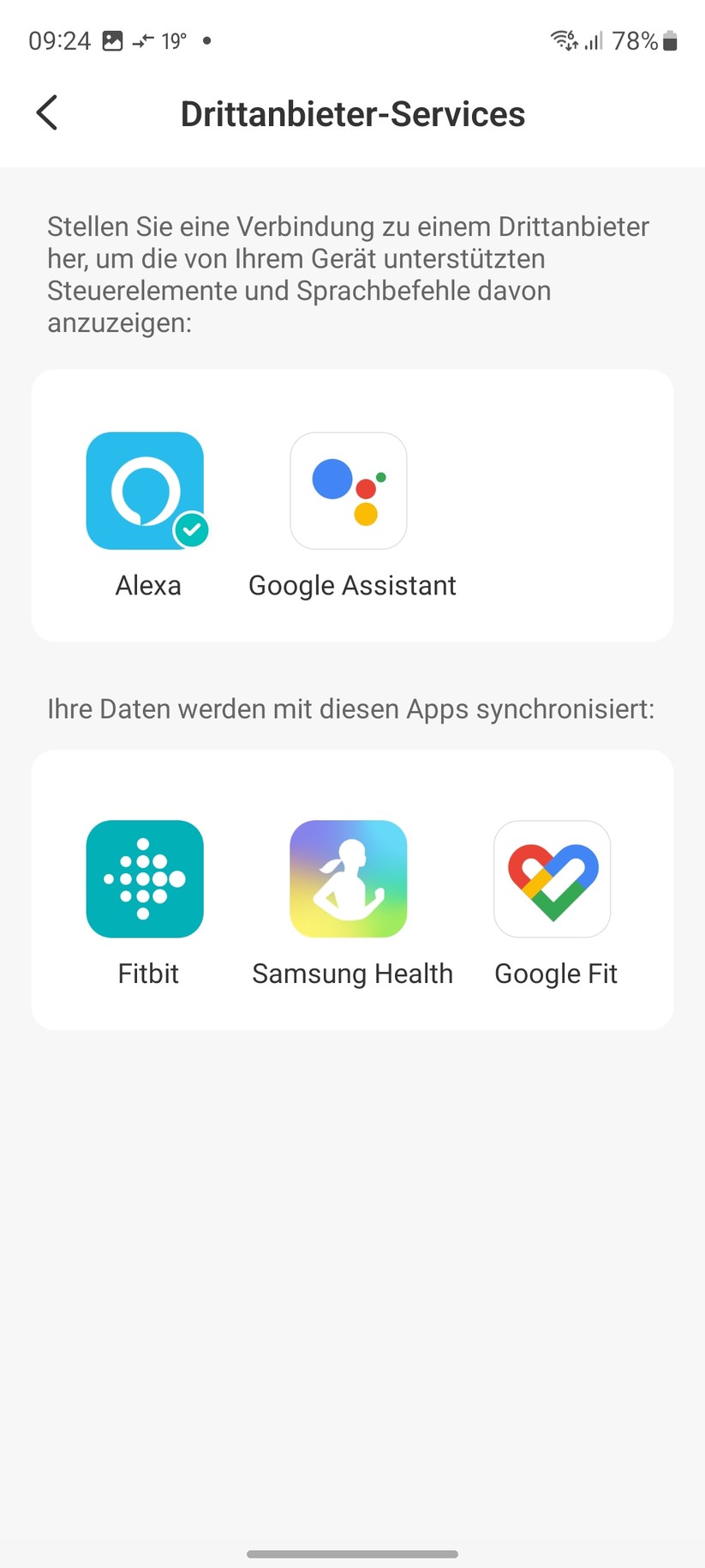  App und Einstellungen