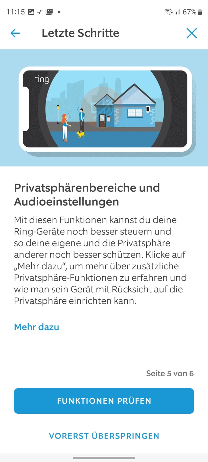 Die Ring-App erläutert nicht nur die Montage und Inbetriebnahme, sondern erklärt auch fast jede Funktion der Video-Türklingel – ideal für Anfänger.