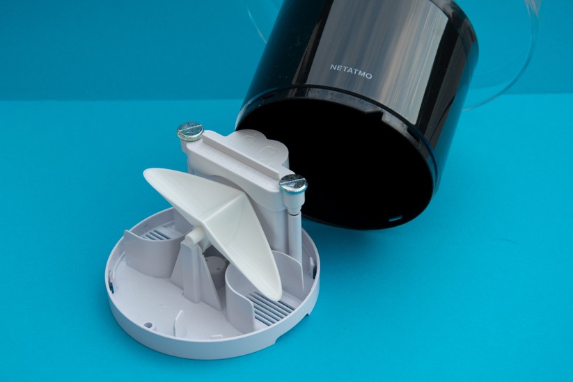 Der Regenmesser von innen.