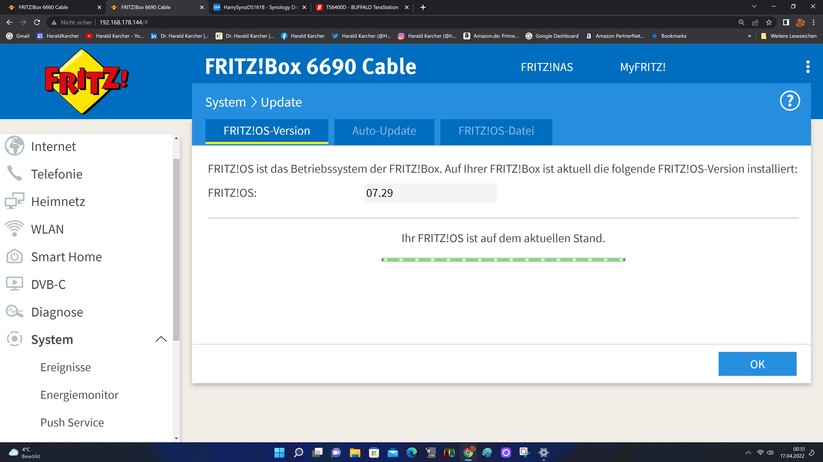 Fritzbox 6690 Cable - Konfiguration 