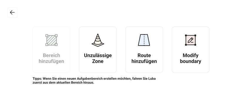 App des Mammotion Luba AWD 3000