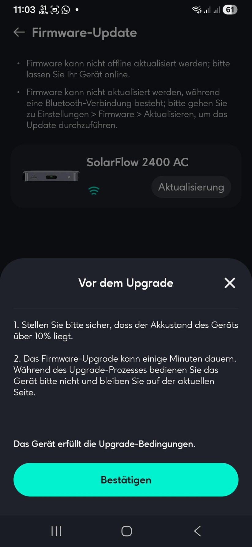 Zendure-App: Einrichtung