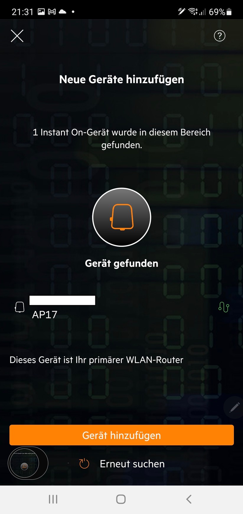 Ein paar Sekunden später wurde der AP17 gefunden.