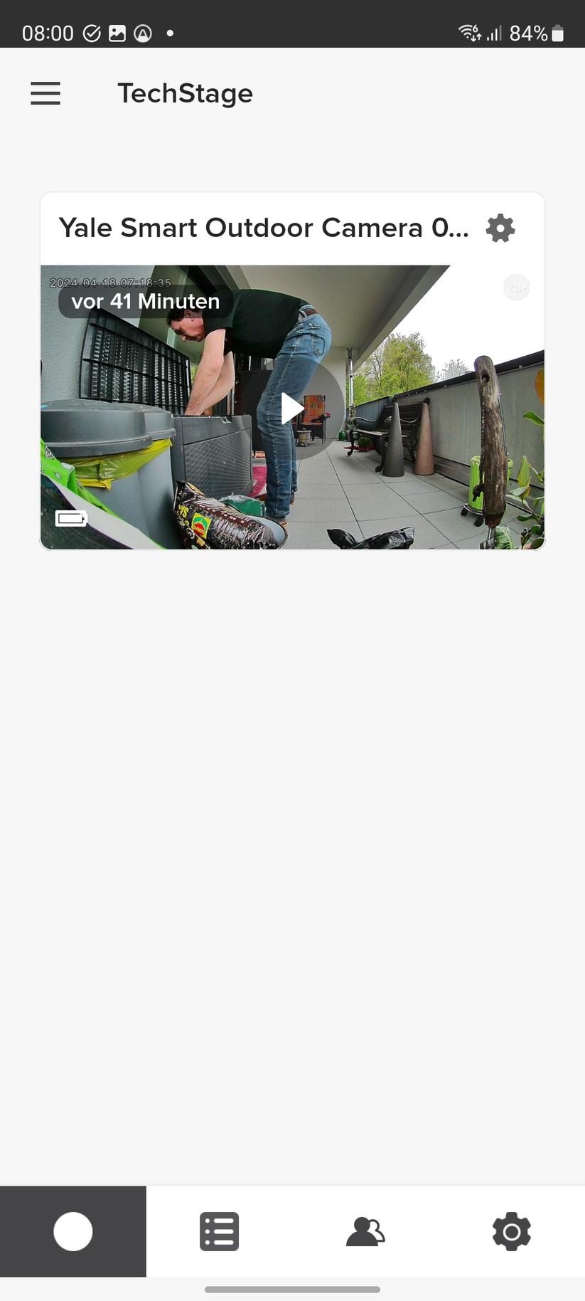 Yale Smart Outdoor Camera: Einstellungen, Aufnahmen