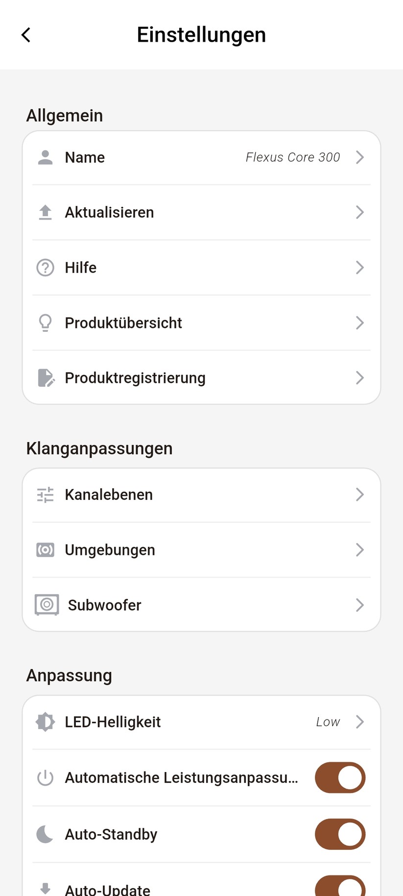 Die Bedienung sowie die Dirac Live-Einmessung erfolgen mit der App Klipsch Connect Plus.