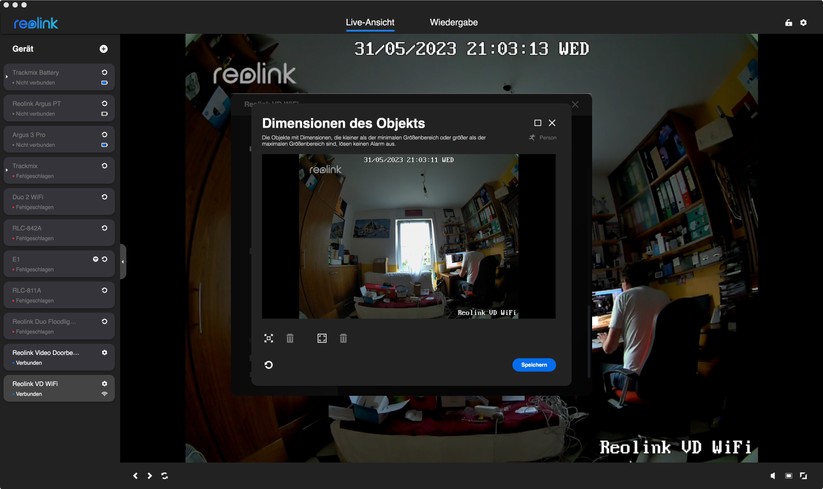 Reolink Video Doorbell WiFi/PoE: Desktop-App