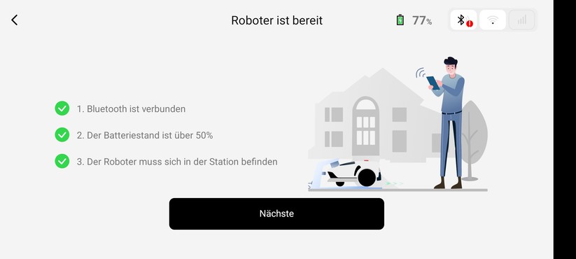 Mova 1000 – Einrichtung