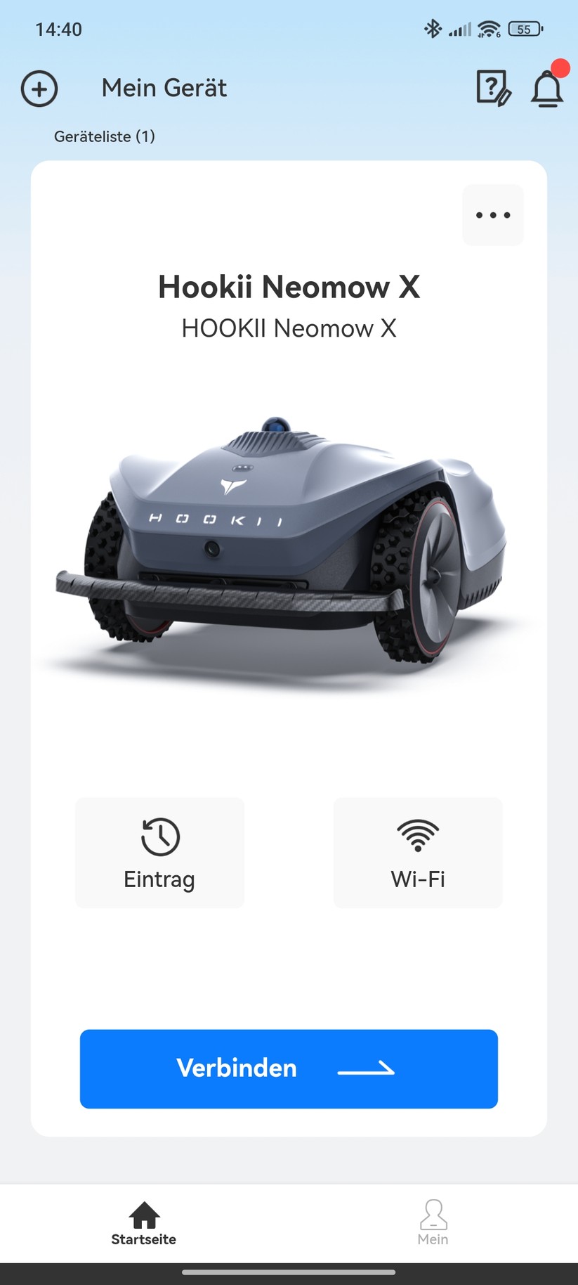 Hookii Neomow X: Mit der App lässt sich der Mähroboter in allen wesentlichen Punkten konfigurieren. Sie erlaubt außerdem die Korrektur einer Karte, was nicht jeder Mähroboter zu bieten hat.