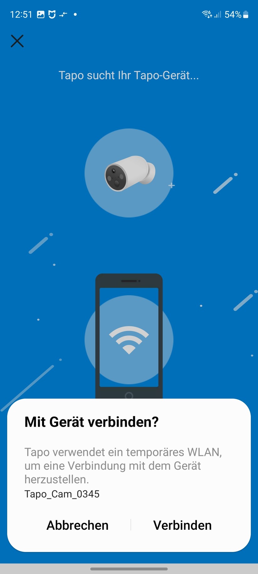 TP-Link C425: Das Set-up der Überwachungskamera erfolgt mit der Tapo-App, für die allerdings ein Konto erforderlich ist. Die App informiert dabei nicht nur die Funktionen der C425, sondern gibt auch Tipps zum Aufstellort.