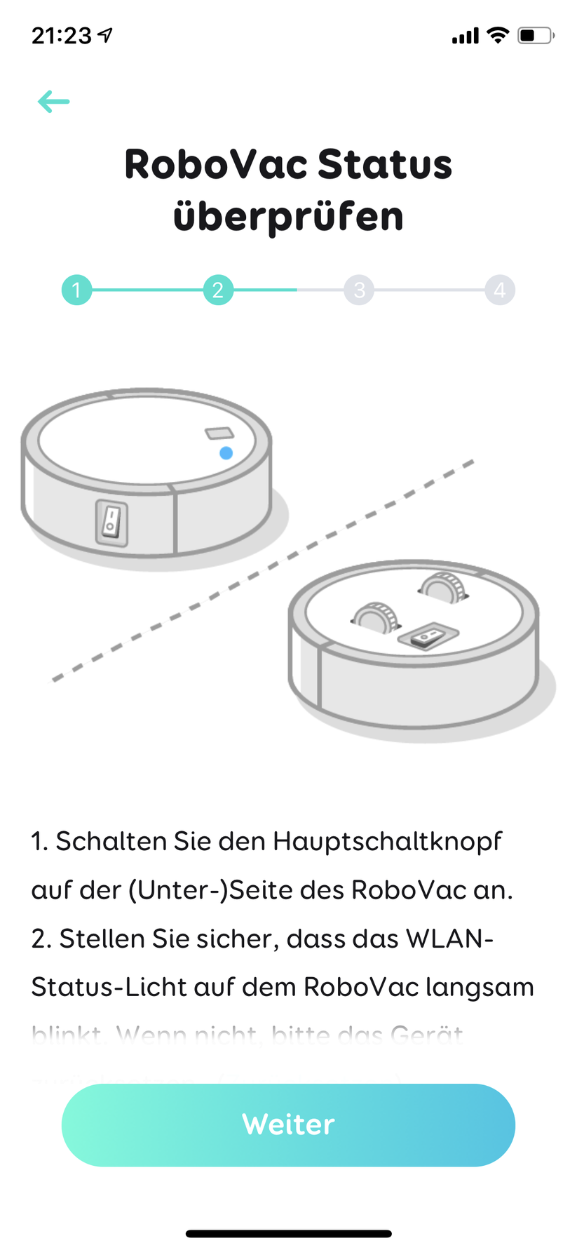 Vorbereitung für den Robovac im Vorfeld…