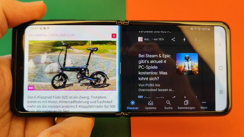 Einer der wenigen Vorteile des langen Displays im Alltag: die Multiwindow-Anzeige
