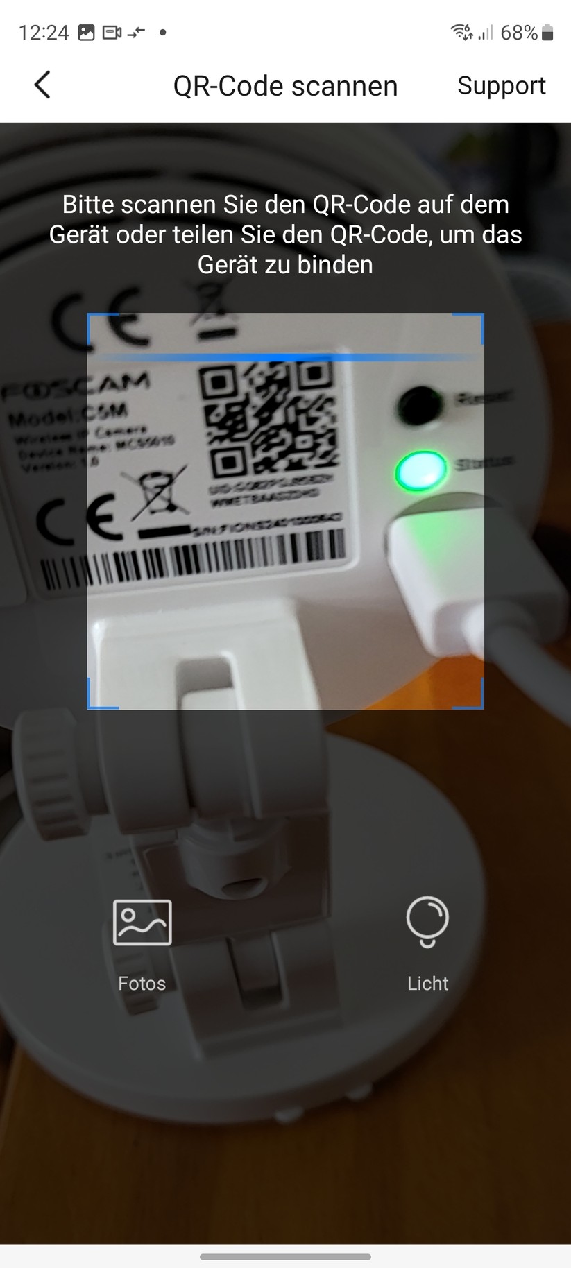 Foscam C5M 3K: Inbetriebnahme mit Foscam-App