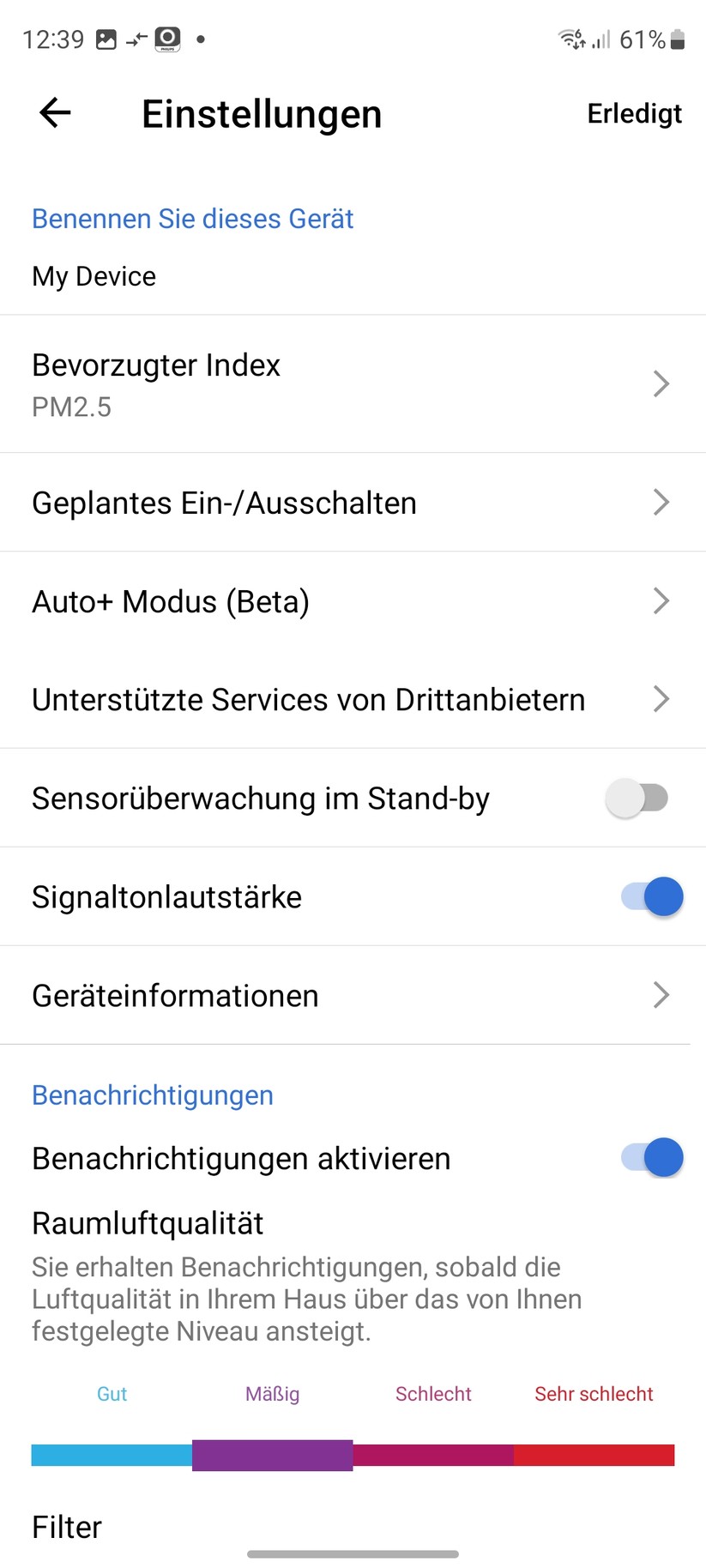  Einrichtung mit App Air+