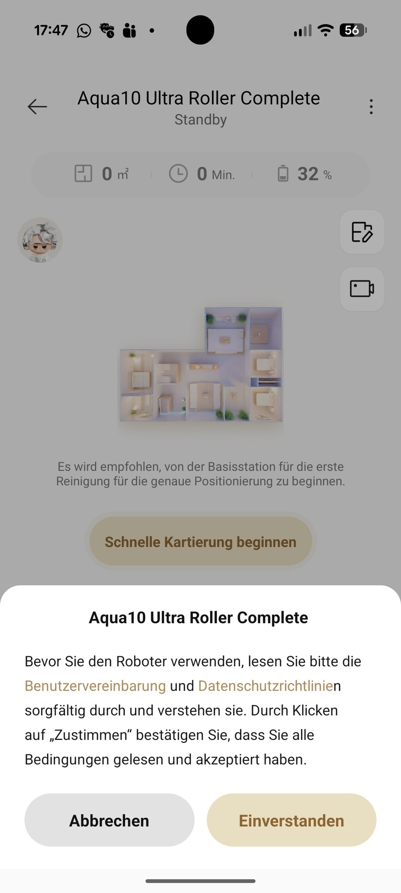 Dreame Aqua 10 Ultra Roller – App & Einrichtung