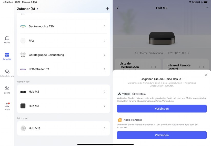 Inbetriebnahme des Aqara M3 mit der Aqara-App